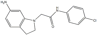 2-(6-amino-2,3-dihydro-1H-indol-1-yl)-N-(4-chlorophenyl)acetamide 结构式