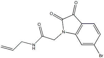 2-(6-bromo-2,3-dioxo-2,3-dihydro-1H-indol-1-yl)-N-(prop-2-en-1-yl)acetamide 结构式