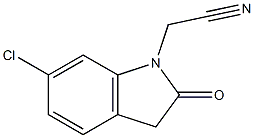 2-(6-chloro-2-oxo-2,3-dihydro-1H-indol-1-yl)acetonitrile 化学構造式