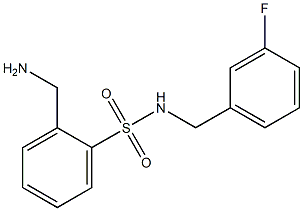 2-(aminomethyl)-N-[(3-fluorophenyl)methyl]benzene-1-sulfonamide Structure