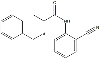 2-(benzylsulfanyl)-N-(2-cyanophenyl)propanamide 结构式