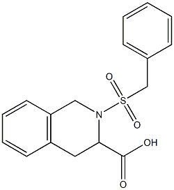 2-(benzylsulfonyl)-1,2,3,4-tetrahydroisoquinoline-3-carboxylic acid Struktur