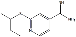 2-(butan-2-ylsulfanyl)pyridine-4-carboximidamide 化学構造式