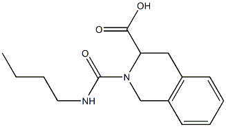 2-(butylcarbamoyl)-1,2,3,4-tetrahydroisoquinoline-3-carboxylic acid Structure