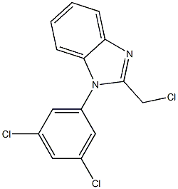 2-(chloromethyl)-1-(3,5-dichlorophenyl)-1H-1,3-benzodiazole 化学構造式