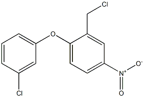 2-(chloromethyl)-1-(3-chlorophenoxy)-4-nitrobenzene,,结构式