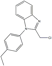 2-(chloromethyl)-1-(4-ethylphenyl)-1H-1,3-benzodiazole 化学構造式