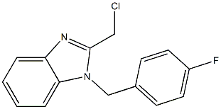 2-(chloromethyl)-1-[(4-fluorophenyl)methyl]-1H-1,3-benzodiazole 结构式
