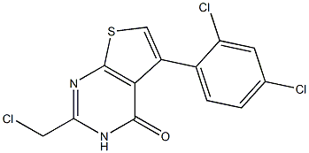 2-(chloromethyl)-5-(2,4-dichlorophenyl)-3H,4H-thieno[2,3-d]pyrimidin-4-one,,结构式