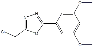 2-(chloromethyl)-5-(3,5-dimethoxyphenyl)-1,3,4-oxadiazole 结构式