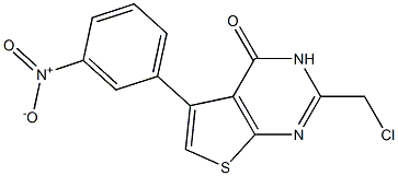 2-(chloromethyl)-5-(3-nitrophenyl)-3H,4H-thieno[2,3-d]pyrimidin-4-one Structure