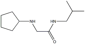 2-(cyclopentylamino)-N-(2-methylpropyl)acetamide 化学構造式