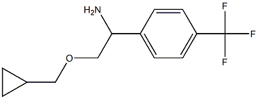 2-(cyclopropylmethoxy)-1-[4-(trifluoromethyl)phenyl]ethan-1-amine 结构式
