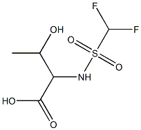 2-(difluoromethane)sulfonamido-3-hydroxybutanoic acid Struktur
