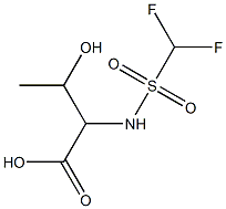 2-(difluoromethane)sulfonamido-3-hydroxybutanoic acid 结构式