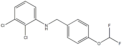 2,3-dichloro-N-{[4-(difluoromethoxy)phenyl]methyl}aniline Struktur