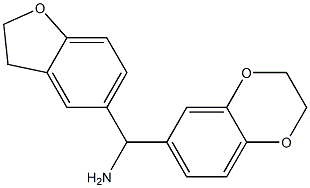 2,3-dihydro-1,4-benzodioxin-6-yl(2,3-dihydro-1-benzofuran-5-yl)methanamine,,结构式