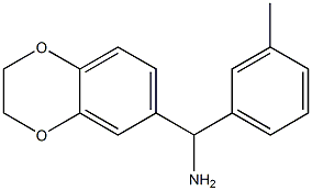 2,3-dihydro-1,4-benzodioxin-6-yl(3-methylphenyl)methanamine,,结构式