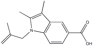2,3-dimethyl-1-(2-methylprop-2-en-1-yl)-1H-indole-5-carboxylic acid Structure