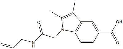 2,3-dimethyl-1-[(prop-2-en-1-ylcarbamoyl)methyl]-1H-indole-5-carboxylic acid