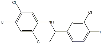 2,4,5-trichloro-N-[1-(3-chloro-4-fluorophenyl)ethyl]aniline,,结构式