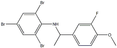 2,4,6-tribromo-N-[1-(3-fluoro-4-methoxyphenyl)ethyl]aniline 结构式