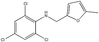 2,4,6-trichloro-N-[(5-methylfuran-2-yl)methyl]aniline,,结构式
