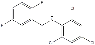 2,4,6-trichloro-N-[1-(2,5-difluorophenyl)ethyl]aniline,,结构式