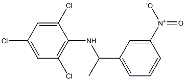 2,4,6-trichloro-N-[1-(3-nitrophenyl)ethyl]aniline,,结构式