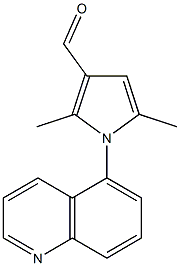 2,5-dimethyl-1-(quinolin-5-yl)-1H-pyrrole-3-carbaldehyde 化学構造式