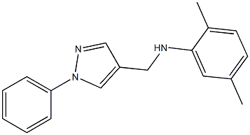 2,5-dimethyl-N-[(1-phenyl-1H-pyrazol-4-yl)methyl]aniline Struktur