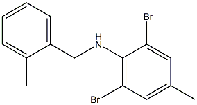 2,6-dibromo-4-methyl-N-[(2-methylphenyl)methyl]aniline,,结构式
