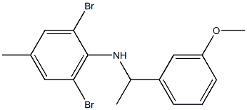 2,6-dibromo-N-[1-(3-methoxyphenyl)ethyl]-4-methylaniline 结构式