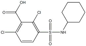 2,6-dichloro-3-(cyclohexylsulfamoyl)benzoic acid Structure