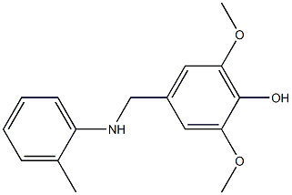 2,6-dimethoxy-4-{[(2-methylphenyl)amino]methyl}phenol,,结构式