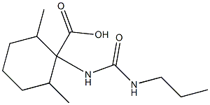 2,6-dimethyl-1-[(propylcarbamoyl)amino]cyclohexane-1-carboxylic acid