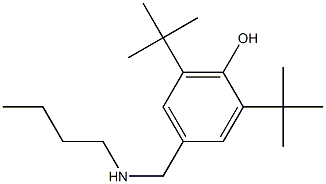 2,6-di-tert-butyl-4-[(butylamino)methyl]phenol,,结构式
