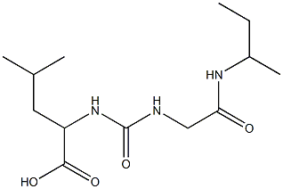2-[({[2-(sec-butylamino)-2-oxoethyl]amino}carbonyl)amino]-4-methylpentanoic acid Structure
