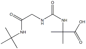 2-[({[2-(tert-butylamino)-2-oxoethyl]amino}carbonyl)amino]-2-methylpropanoic acid Structure