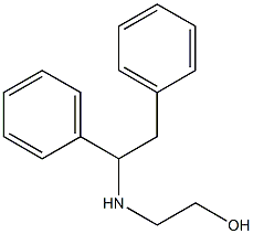 2-[(1,2-diphenylethyl)amino]ethan-1-ol 结构式