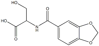  2-[(1,3-benzodioxol-5-ylcarbonyl)amino]-3-hydroxypropanoic acid