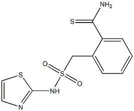 2-[(1,3-thiazol-2-ylsulfamoyl)methyl]benzene-1-carbothioamide 化学構造式