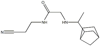 2-[(1-{bicyclo[2.2.1]heptan-2-yl}ethyl)amino]-N-(2-cyanoethyl)acetamide,,结构式