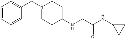 2-[(1-benzylpiperidin-4-yl)amino]-N-cyclopropylacetamide Struktur
