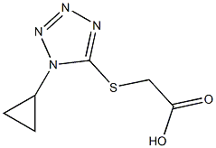 2-[(1-cyclopropyl-1H-1,2,3,4-tetrazol-5-yl)sulfanyl]acetic acid,,结构式