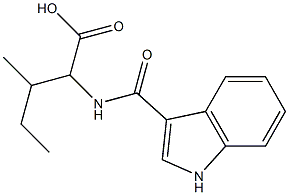 2-[(1H-indol-3-ylcarbonyl)amino]-3-methylpentanoic acid Struktur