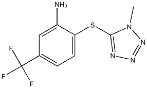 2-[(1-methyl-1H-1,2,3,4-tetrazol-5-yl)sulfanyl]-5-(trifluoromethyl)aniline,,结构式