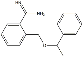 2-[(1-phenylethoxy)methyl]benzenecarboximidamide,,结构式