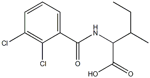 2-[(2,3-dichlorophenyl)formamido]-3-methylpentanoic acid Struktur