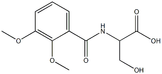 2-[(2,3-dimethoxybenzoyl)amino]-3-hydroxypropanoic acid,,结构式